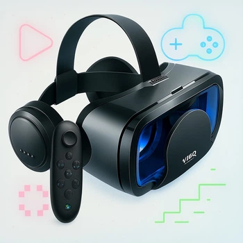 Окуляри віртуальної реальності 3D VR SHINECON SC-G15E PRO+ з пультом Y1 і вбудованими навушниками, для смартфонів