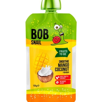 Фруктове пюре-смузі Bob Snail Манго-Кокос-Лимон 120 г (4820219343660)