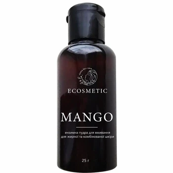 Энзимная пудра для умывания «MANGO» для жирной и комбинированной кожи лица с витамином С для глубокой очистки пор от черных цяток, ороговелых частиц и сальных ниток с успокаивающим и выравнивающим тон эффектом, 25 г (112532)