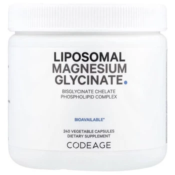 Гліцинат магнію ліпосомальний Codeage (Liposomal Magnesium Glycinate) 240 рослинних капсул (AGE-12164)