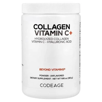 Колаген з вітаміном C+ Codeage (Collagen Vitamin C+) 283 г без смаку (AGE-00862)