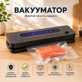 Вакууматор /Vacuum / вакууматор для продуктов / сенсорный вакууматор / вакууматор со встроенным ножом / вакууматор для продуктов