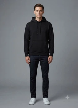 Худі на флісі H&M Studio L Чорне 1010712