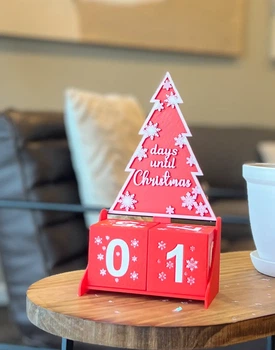 Календар для відліку днів до Різдва з кубиками Days until Christmas. Aivory