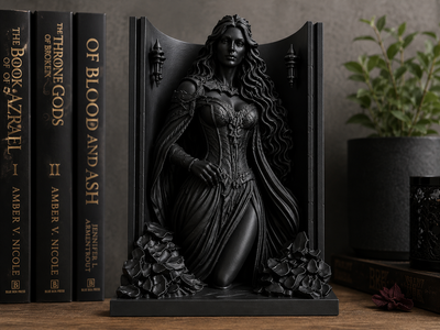 Вставка між книг готична королева для книжкової полиці. Aivory