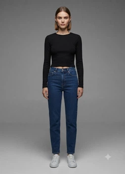 Лонгслів H&M M Чорний 1181306_рубчик