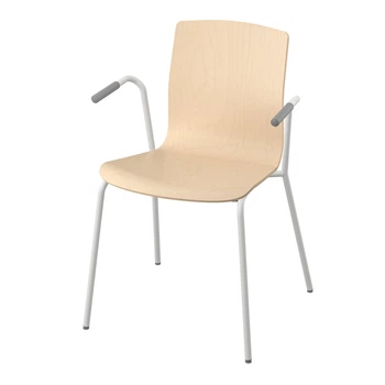 Конференц-стілець, березовий шпон/білий IKEA LÄKTARE 095.031.91