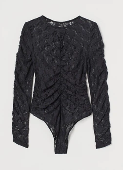 Боди H&M XS Черный 0904026_черн.орнамент