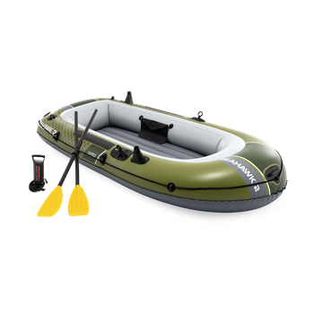 Двухместная надувная лодка Intex Seahawk 2, весла, насос 236x114x41см 66332