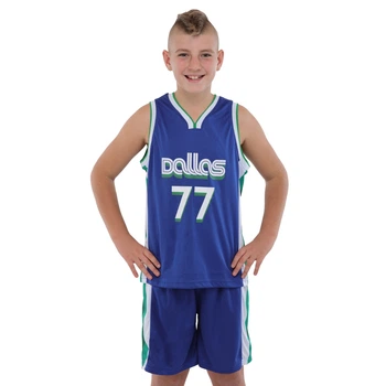 Форма баскетбольная детская NBA клуб Dallas Mavericks Doncic Донсіс 77 BA-9453 Размер XL Рост 134-150 Синий