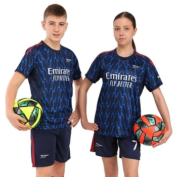 Форма футбольная детская с символикой футбольного клуба ARSENAL гостевая 2026 SP-Sport CO-7350 Размер 30 Синий-черный