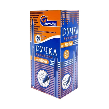 Набор Шариковых Ручек 555а(black) Черный, 50 Штук В Упаковке (400546)