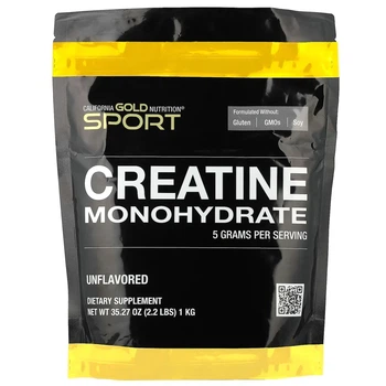 Моногідрат креатину California Gold Nutrition (Sport Creatine Monohydrate) 1 кг з нейтральним смаком (CGN-02521)