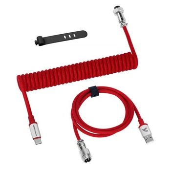 Кабель ATTACK SHARK C01PRO Type-C - Aviator COILED CABLE (Red)