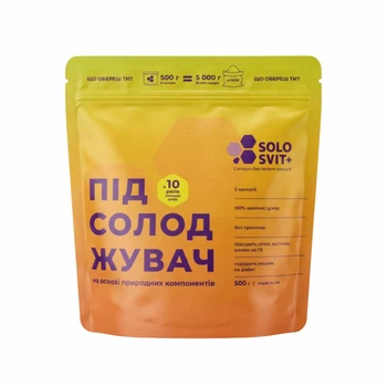 Підсолоджувач SOLOSVIT 1:10 без присмаку, помаранчевий дойпак 500 г
