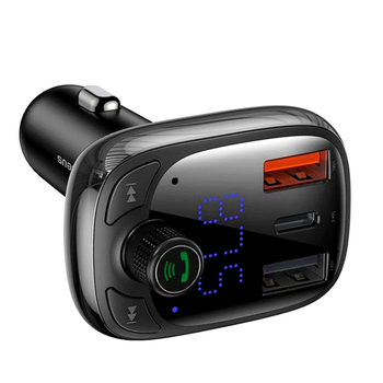 FM-трансмиттер Baseus T Shaped S-13 Bluetooth MP3 плеер с быстрой зарядкой для автомобиля и громкой связи