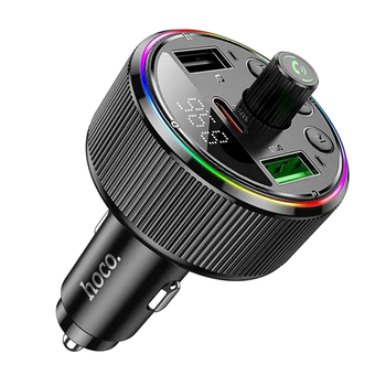 FM-трансмиттер Hoco E82 Guerrero Bluetooth для автомобиля с быстрой зарядкой 30 Вт USB Type-C и 2 USB Type-A
