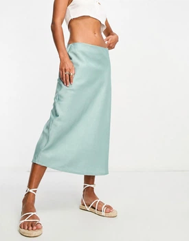 Спідниця Lola May Satin Midi Зелений UK14/L 127349827