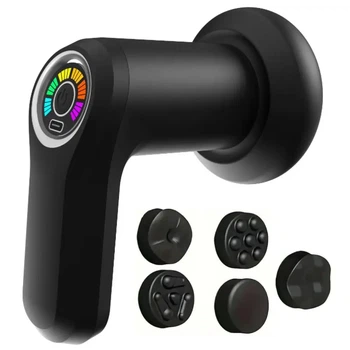 Антицеллюлитный массажер для тела + 5 насадок, USB, YX-720, Черный