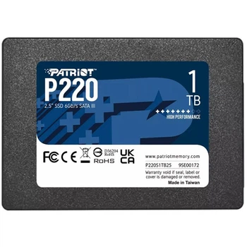 Накопитель SSD 1TB Patriot P-220 2.5 SATAIII TLC (P220-S1TB25)