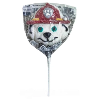 Цукерка льодяник Щенячий Патруль Relkon Paw Patrol Marshmallow Lollipops Red Релкон Маршмеллоу на Палочці смак Полуниця 1шт 45г