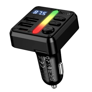 FM-трансмиттер Hoco E89 адаптер для автомобиля с Bluetooth и быстрой зарядкой 45W USB Type-A USB Type-C