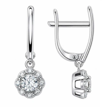 Серьги серебряные Фантазия с фианитами Silver Style (21791.40 sku:2300103184057)
