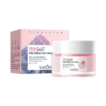 Крем для увлажнения и питания кожи лица с розовой солью и цинтелой SADOER Himalayan Pink Salt with 18% Pure Centella Pore Firming Face Cream, 50 г (6942349739156)