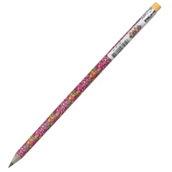 Карандаш графитный ZiBi FLOWERS, HB, with eraser, tube