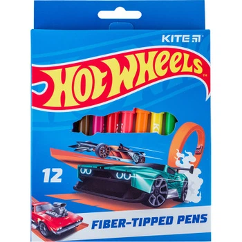 Фломастеры Kite Hot Wheels 12 цветов