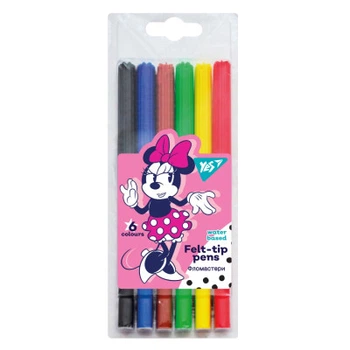 Фломастеры Yes Minnie Mouse, 6 цветов