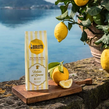 Молотый кофе Bialetti Perfetto Moka Delizia al Limone, 250 г, интенсивность 8