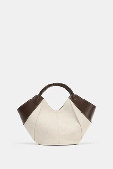 Мини-сумка для покупок из холста ZARA