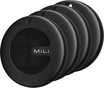 Набір Bluetooth-локалізаторів MiLi MiTag DUO для Android та Apple 4 шт. Чорні (6938012334896)