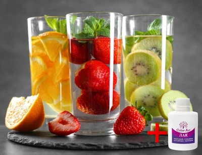 Алмазна мозаїка на підрамнику ColorArt 30х40см Коктейлі STP486 + Подарунок лак для покриття