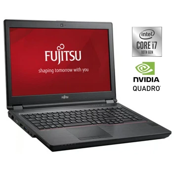 Мобильная рабочая станция Fujitsu Celsius H7510 / 15.6" (1920x1080) IPS / Intel Core i7-10850H (6 (12) ядер по 2.7 - 5.1 GHz) / 16 GB DDR4 / 512 GB SSD / nVidia Quadro T1000, 4 GB GDDR6, 128-bit / WebCam / Win 10 б/у