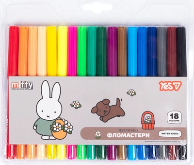 Фломастеры Yes Miffy 18 цветов (650605) (5056574474254)