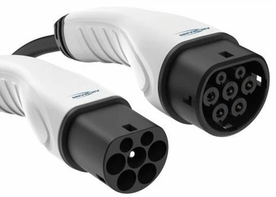Кабель для зарядки електромобіля Ansmann Type 2 22 кВт 7.5 м (4013674195206)