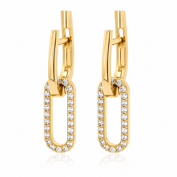 Серьги из желтого золота (з40079)