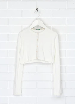 Дитяча кофта для дівчинки United Colors of Benetton 158346 80-86 см на 1-2 роки Біла (2200004301426)