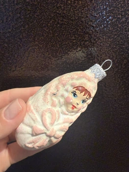 Новогодняя елочная игрушка "Немоля" розовое