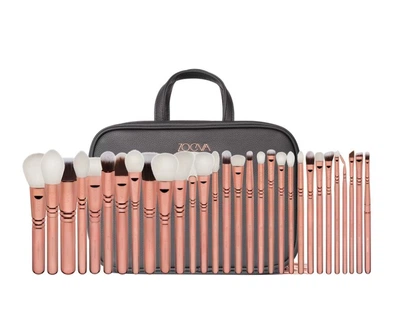 Профессиональный набор кистей для макияжа Zoeva Makeup Artist Zoe Bag Rose Golden Vol 3 с сумкой 30 шт