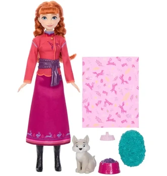 Лялька Анна з вовченям 29 см Дісней Холодне Серце — Принцеса Disney Anna Mattel JFG17