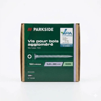 Шурупы для древесины и ДСП Parkside (5,0 x 60 мм) 150 шт