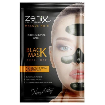 Черная очистительная маска-пленка для лица с углем Zenix, 15 г