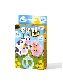 Настольная игра Ферма мини карточная развивающая для детей 84 карты Danko Toys MC-5290