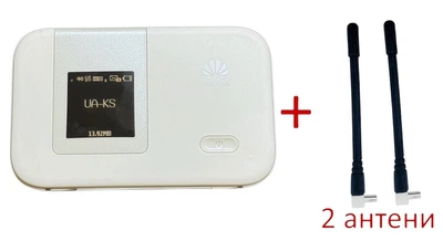 Роутер модем Huawei Хуавей E5372s-32 4G LTE Wi-Fi под SIM-карту + 2 черные антенны 5 dBi