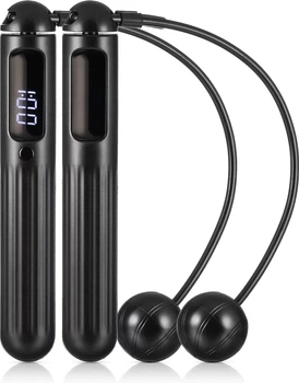 Skakanka bezprzewodowa z licznikiem Gymtek Smart Motion Bluetooth G-05055 Czarna (5905399050559)