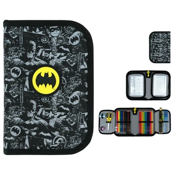 Пенал с наполнением Kite DC Comics DC26-622H, 1 отделение, 2 отворота