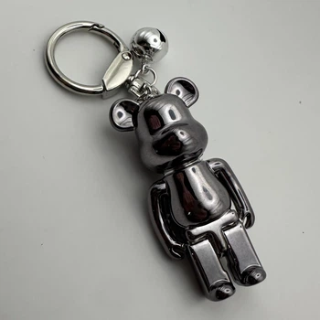 Брелок Мишка робот Bearbrick Bear Brick черный